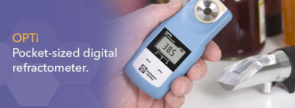 A Portable and Precise Digital Refractometer that fits in the palm of your hand